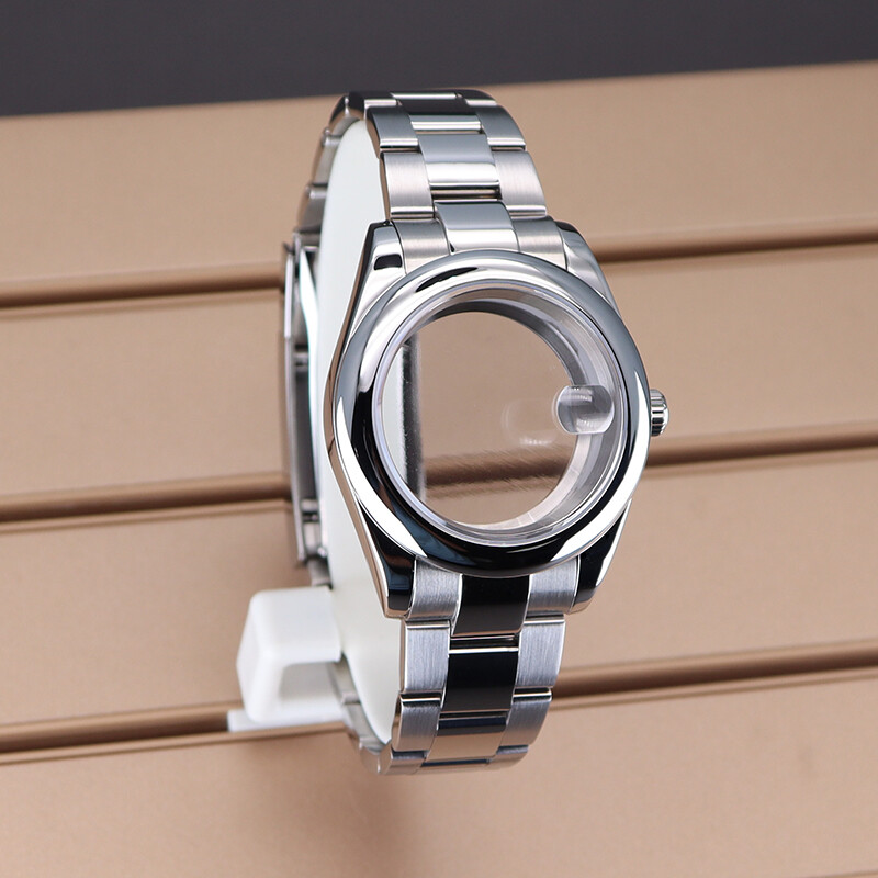 36mm/40mm EXPLORER Watch Case strap Couple style Stainless Steel Exhibition back