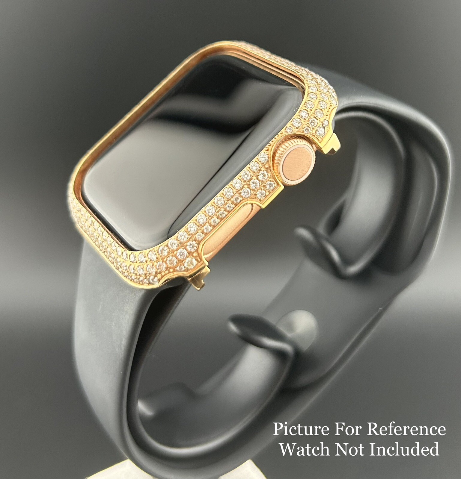 Custom Rose Gold Plated 45ct Genuine Diamonds Bezel Case
