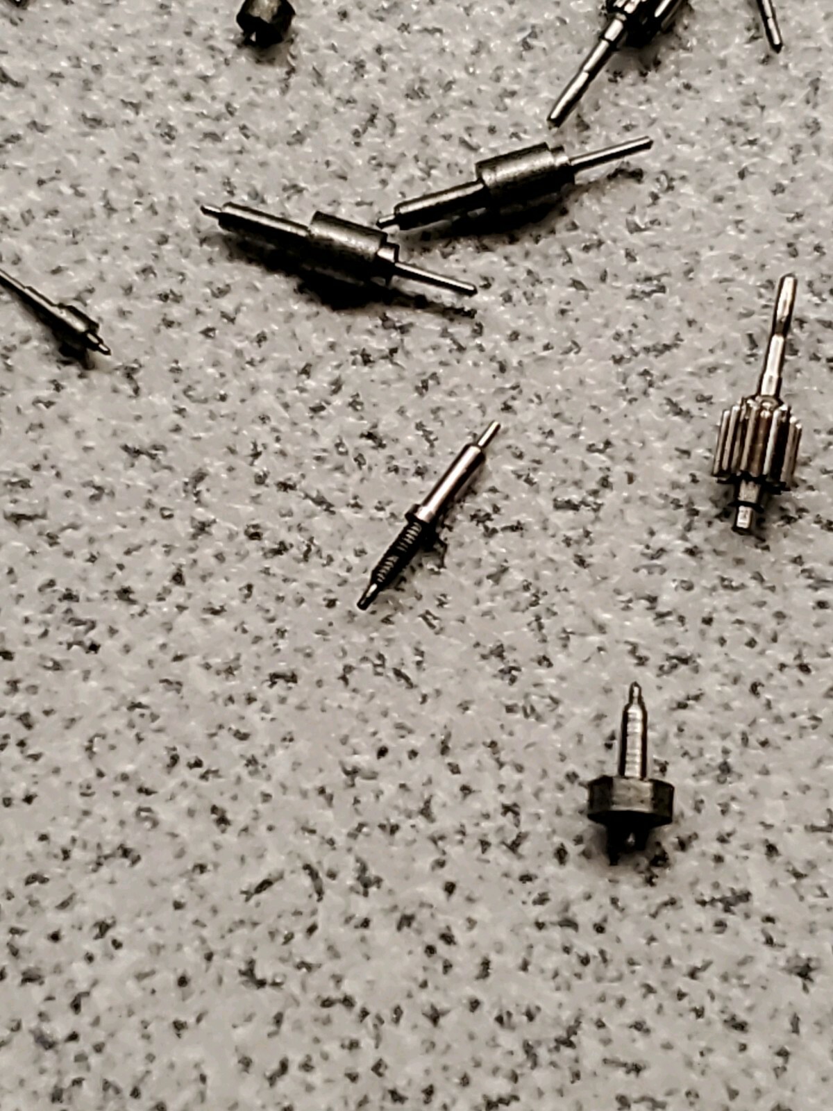 Lot Of 106 Pocket Watch Mixed Parts-Arbors, Pinions, Unfinished Staffs? etc