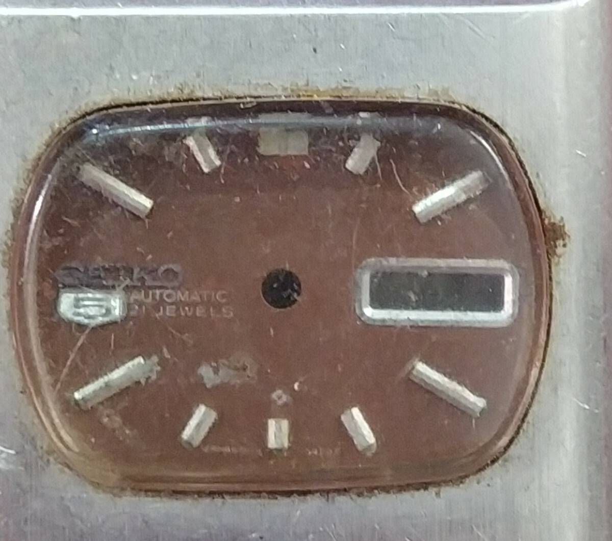 Vintage Original SEIKO 5 Automatic Date/Day TV Watch 6119-5401 – case+dial only