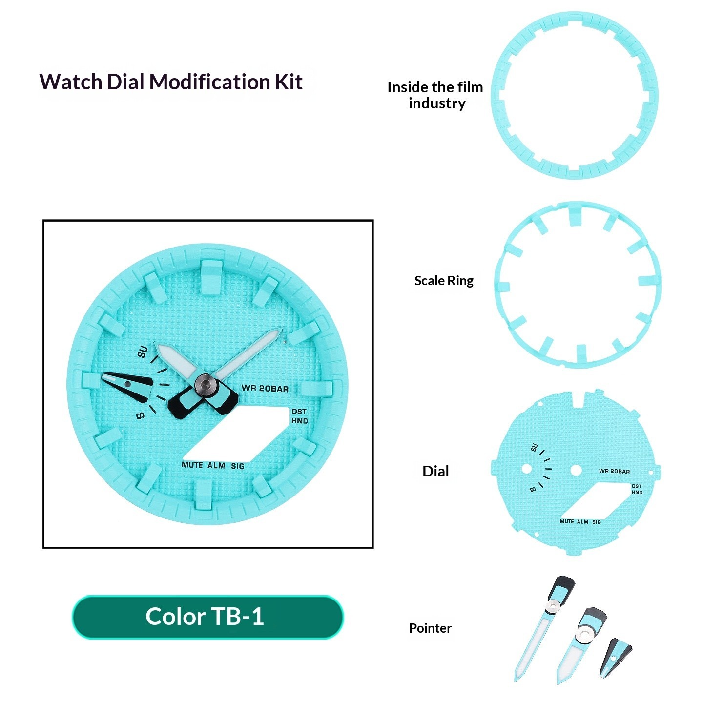 For Casio G-SHOCK GA2100 Modified Watch Dial CasiOak GA2100 Replacement MOD Kit