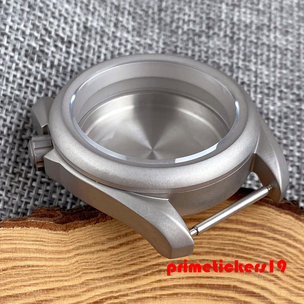 Steel/Titanium 40mm Watch Case+Silicone Band Sapphire 3.8 Crown Fit NH35 PT5000