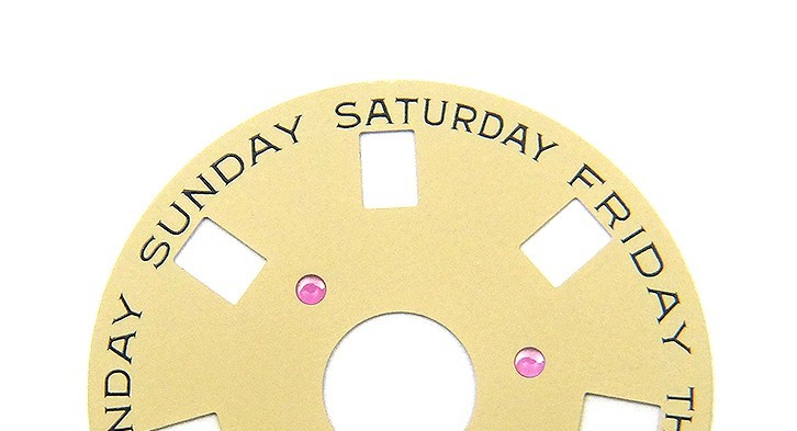 Genuine Rolex 1555 1556 Caliber Beige Watch Day Date Disc 1803 1802 1807