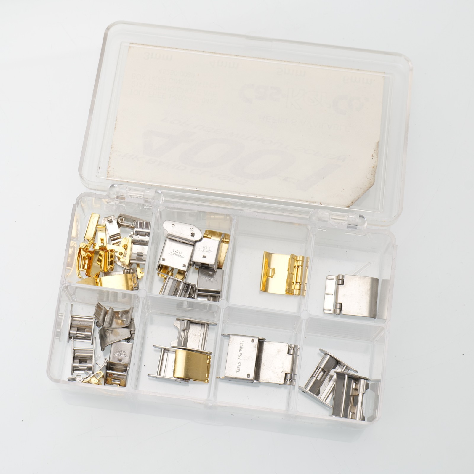 Wrist Watch Link Band Clasps Casket 4001 Assortment Watchmakers Estate Parts Lot