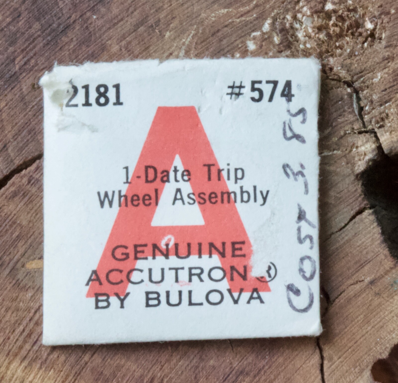 NOS vintage Bulova Accutron watch part 2181 date trip wheel assembly part #574