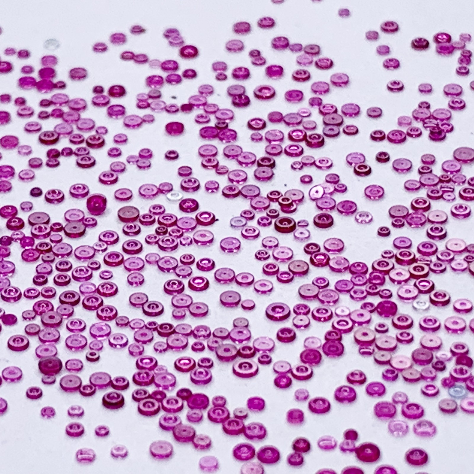 100 Ruby Escapement Jewels Hole Watchmaker Lot Repair Lab Created Watch Part