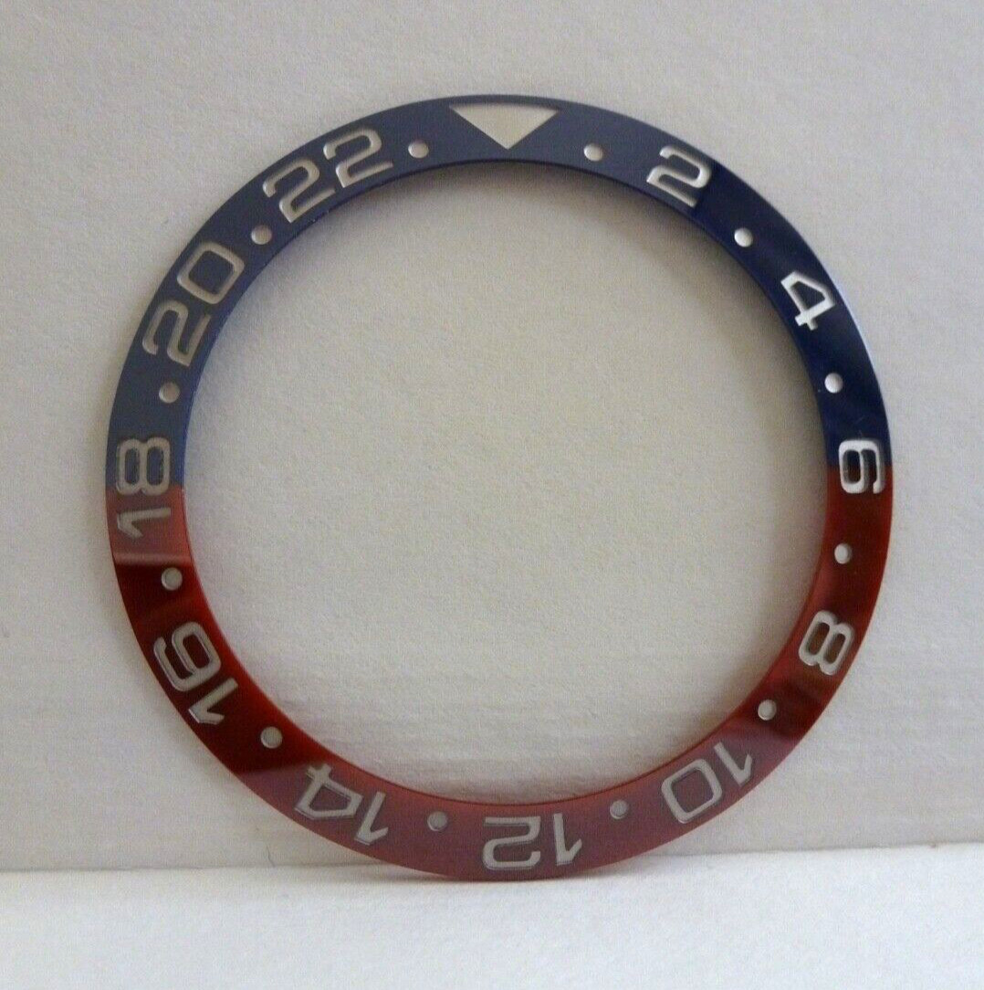 ceramic Bezel Insert Fits Rolex GMT Master II Pepsi 116710 126710 Custom Made