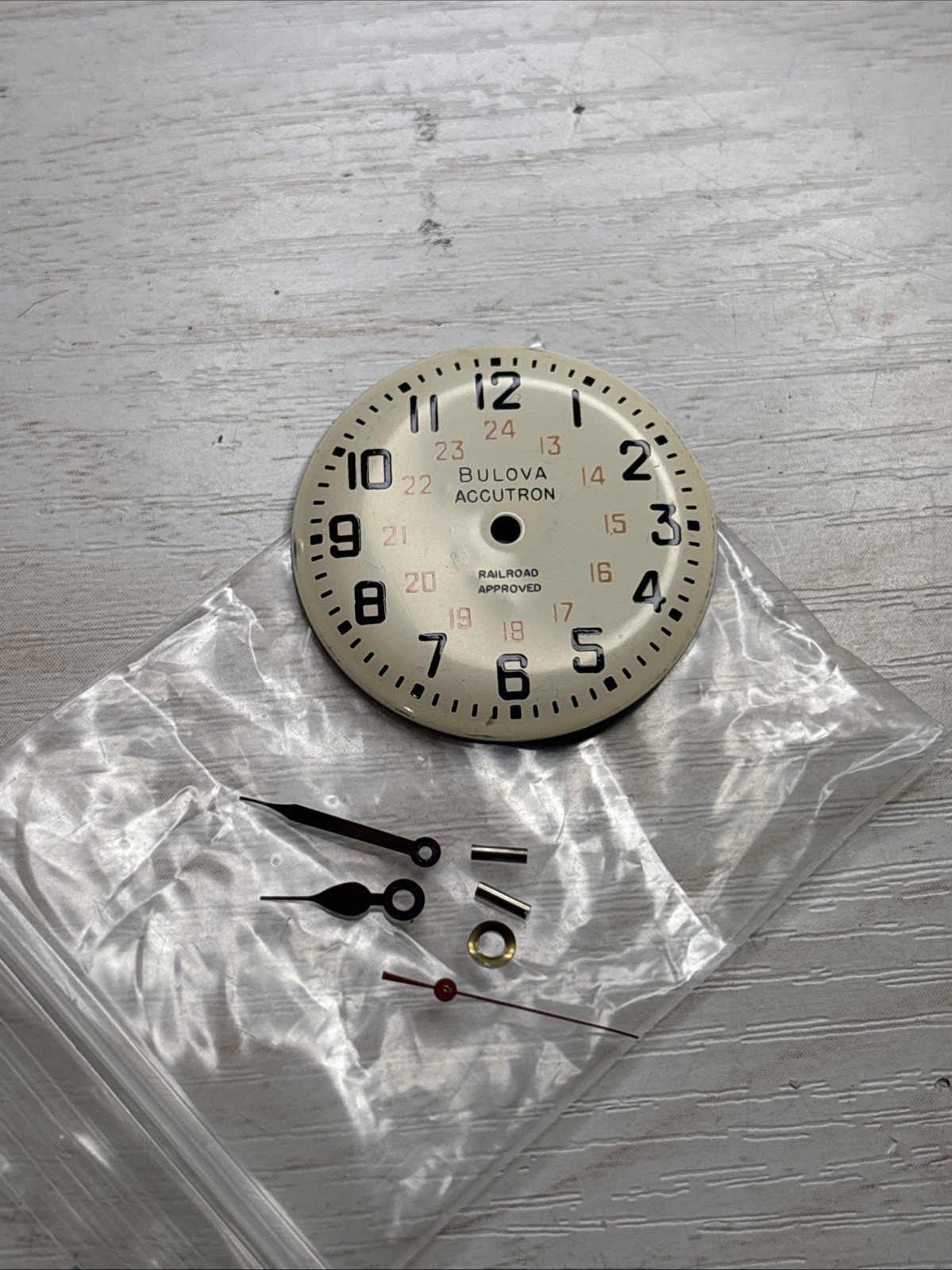 Used Vintage 1960’s Bulova Accutron Railroad 214 24HR Dial With Hands And Feet