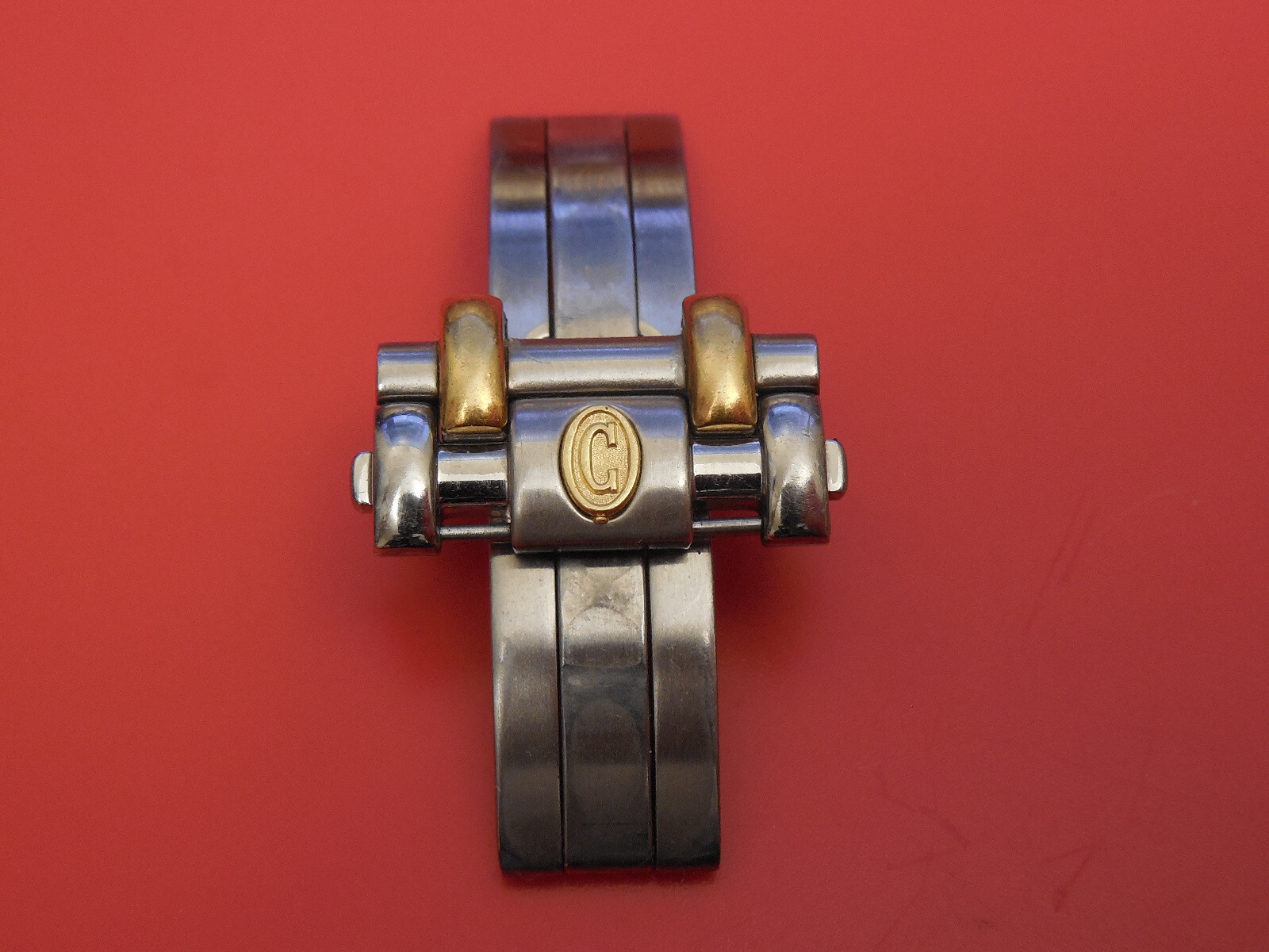 GENUINE CONCORD 18K / STEEL SARATOGA STRAP BAND BRACELET 20MM DEPLOYMENT BUCKLE
