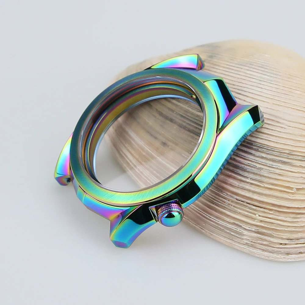 40mm Watch Case 316L Stainless Steel Sapphire Glass For NH34 NH35 NH36 Movement