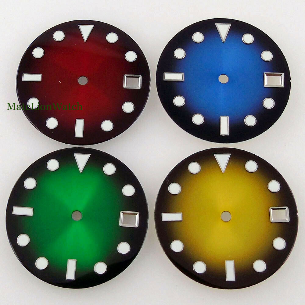 Sunburst Watch Dial Face Watch Accessories for NH35 NH36 NH38 Automatic Movement
