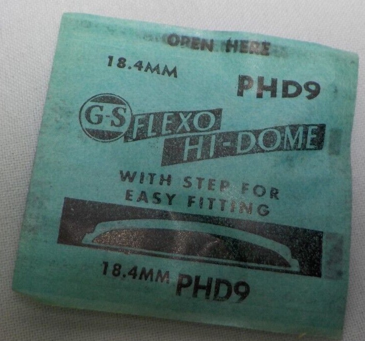 GS FLEXO HI DOME WATCH CRYSTAL REPLACEMENT PART 18.4 MM WATCHMAKER PHD9 #106