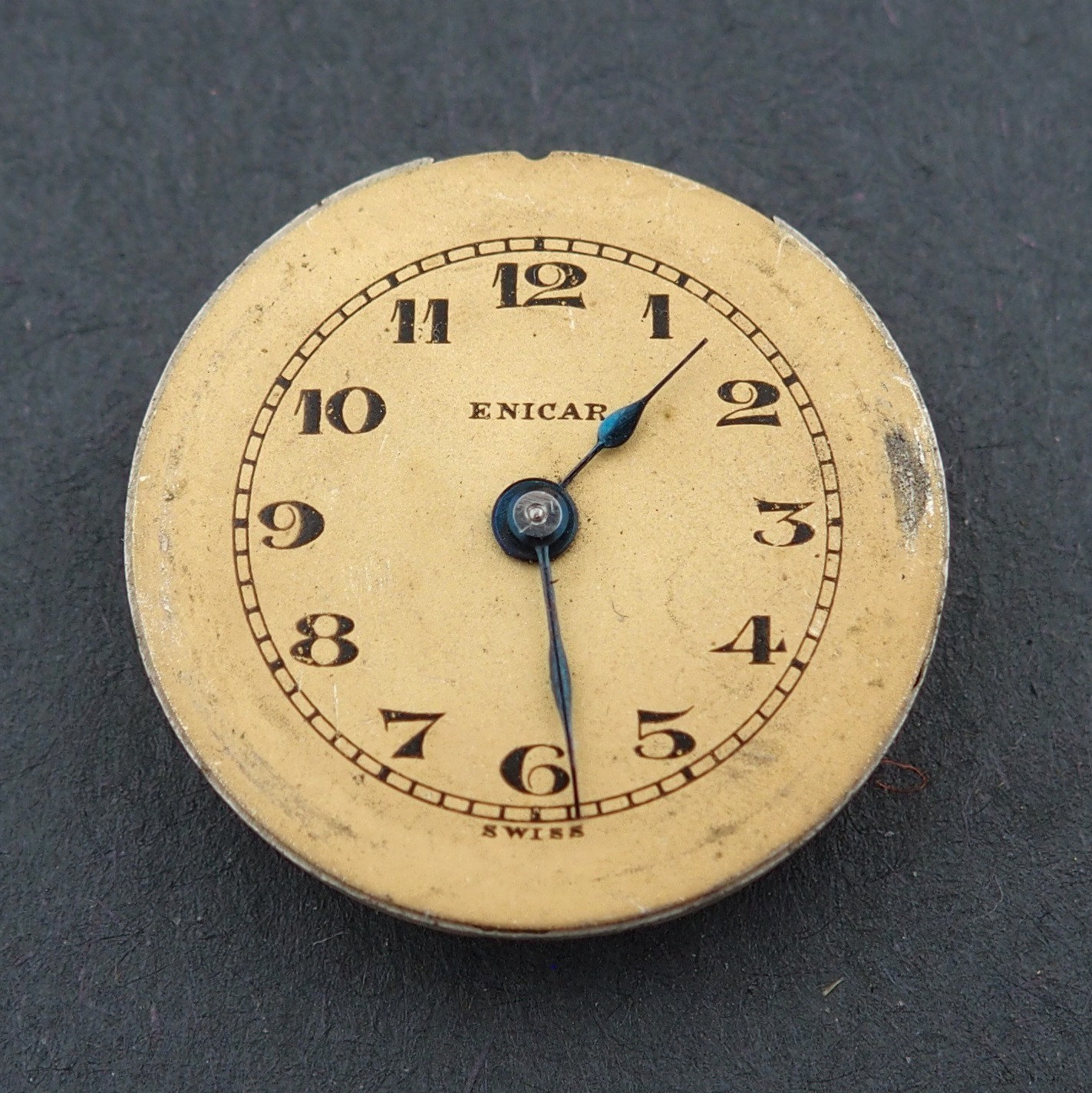 Early Enicar A. Racine OF 23.5mm Watch Movement for Parts Repair #F034