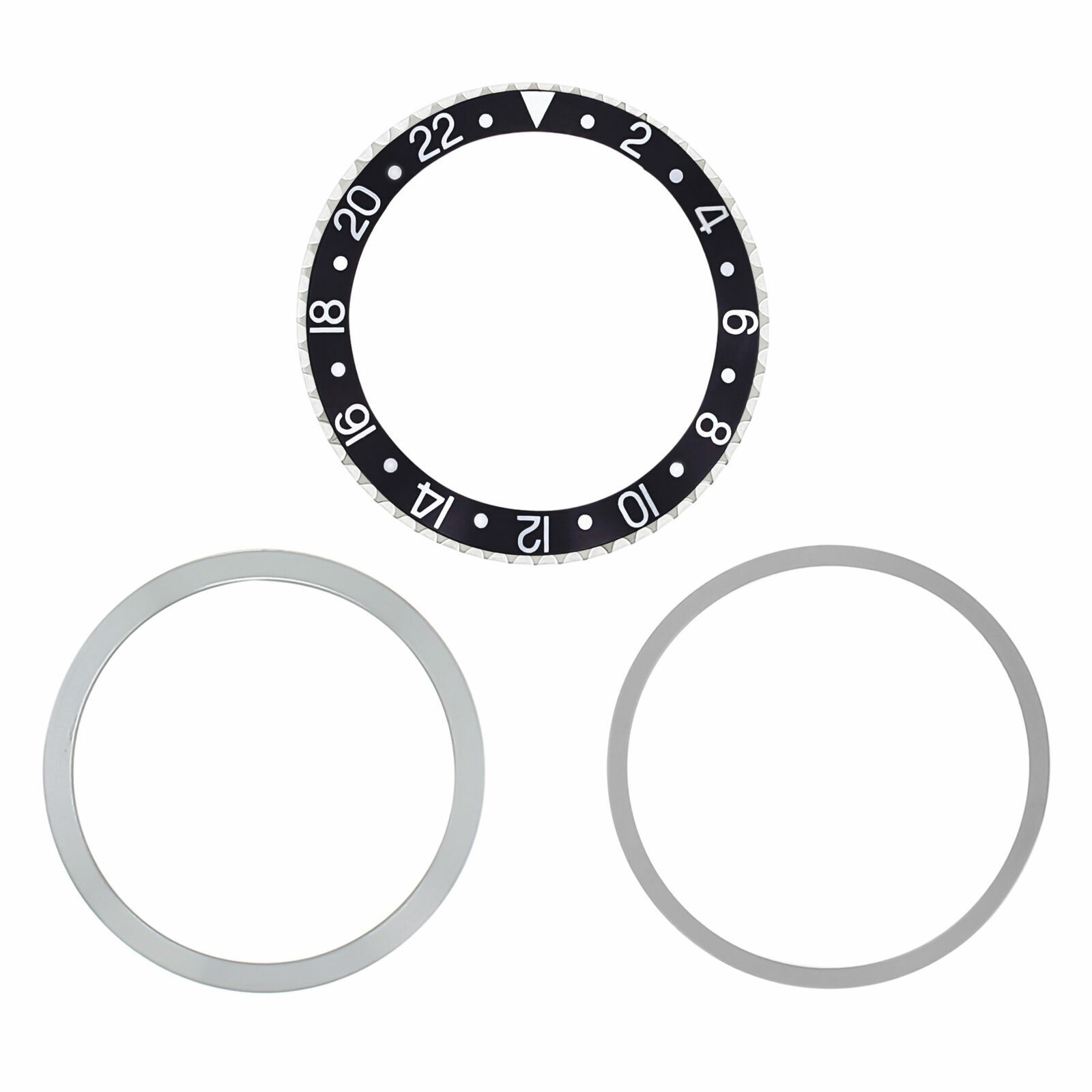 RETAINING RING + BEZEL+ INSERT FOR ROLEX GMT BLACK 1670 1675 16750 16753 16758