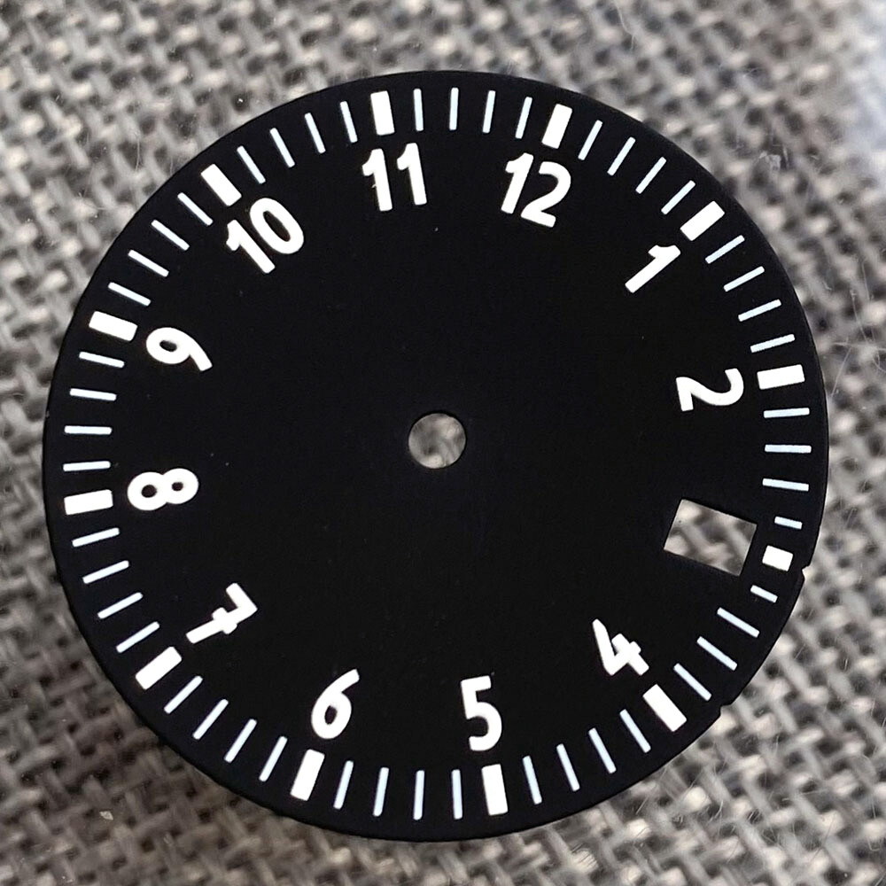 29mm Black Blue White Dial Date Window Fit Pilot Japan NH35A NH36A movement
