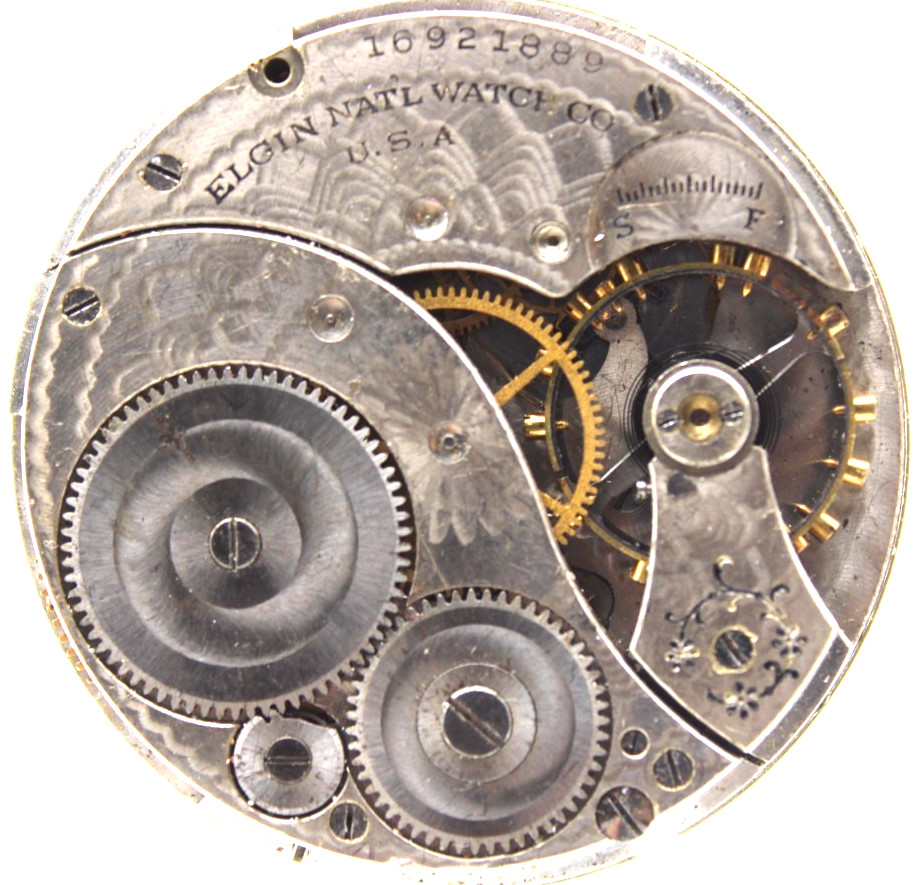 1912 ELGIN POCKET WATCH MOVEMENT 16921889 GRADE: 303 12s 7j (BG)
