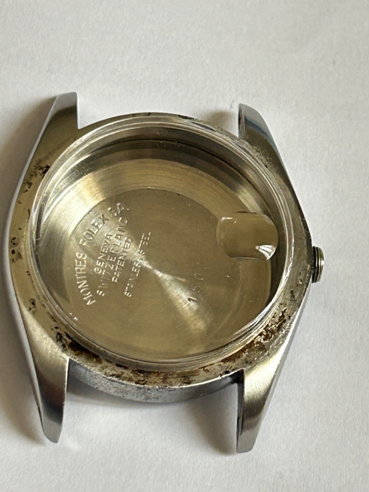 Vintage Rolex men Oyster Date Perpetual steel case Ref 1500 without bezel
