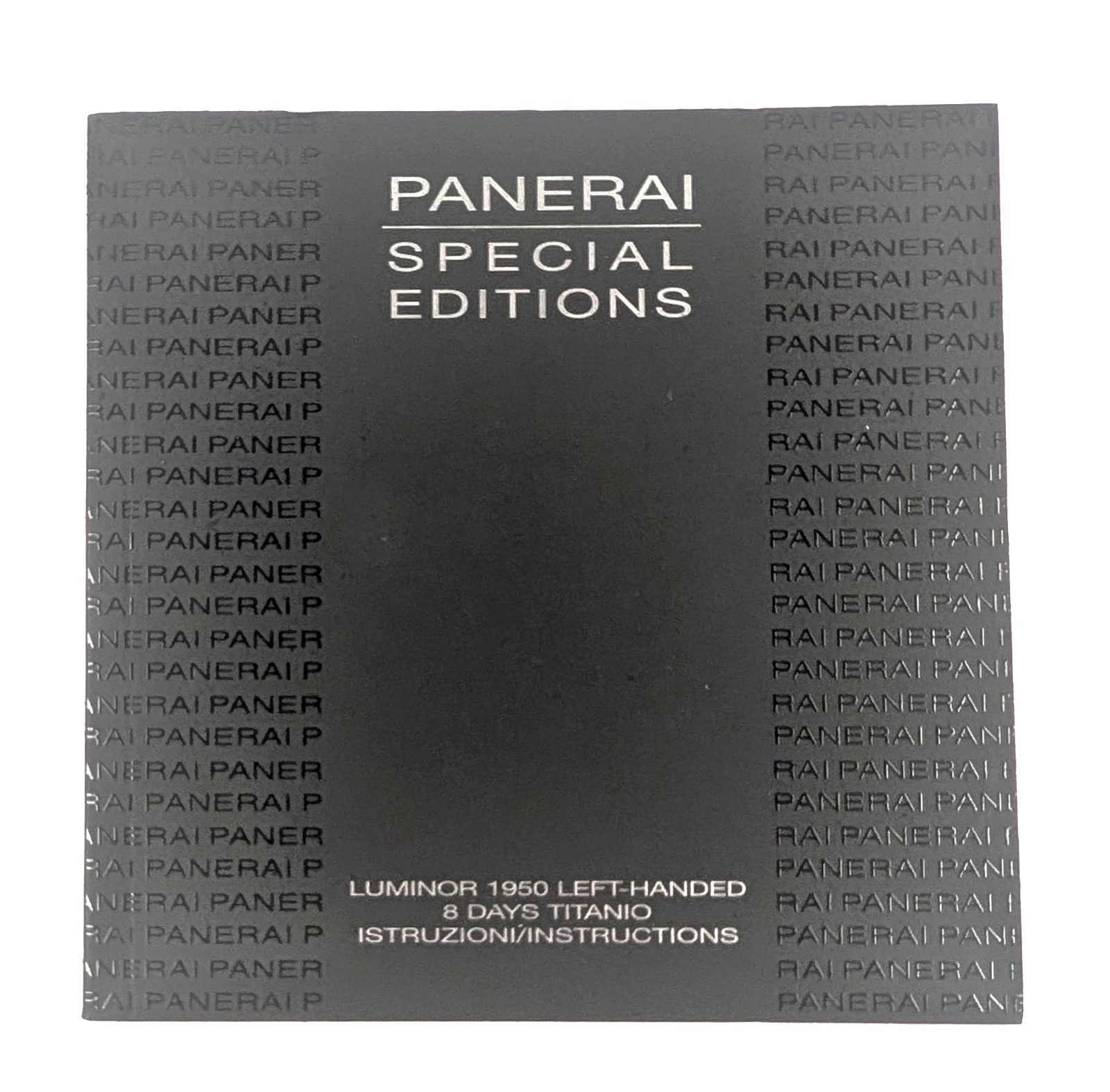 Panerai 04/2011 Luminor 1950 Left Handed 8 Days Titano Instructions Booklet