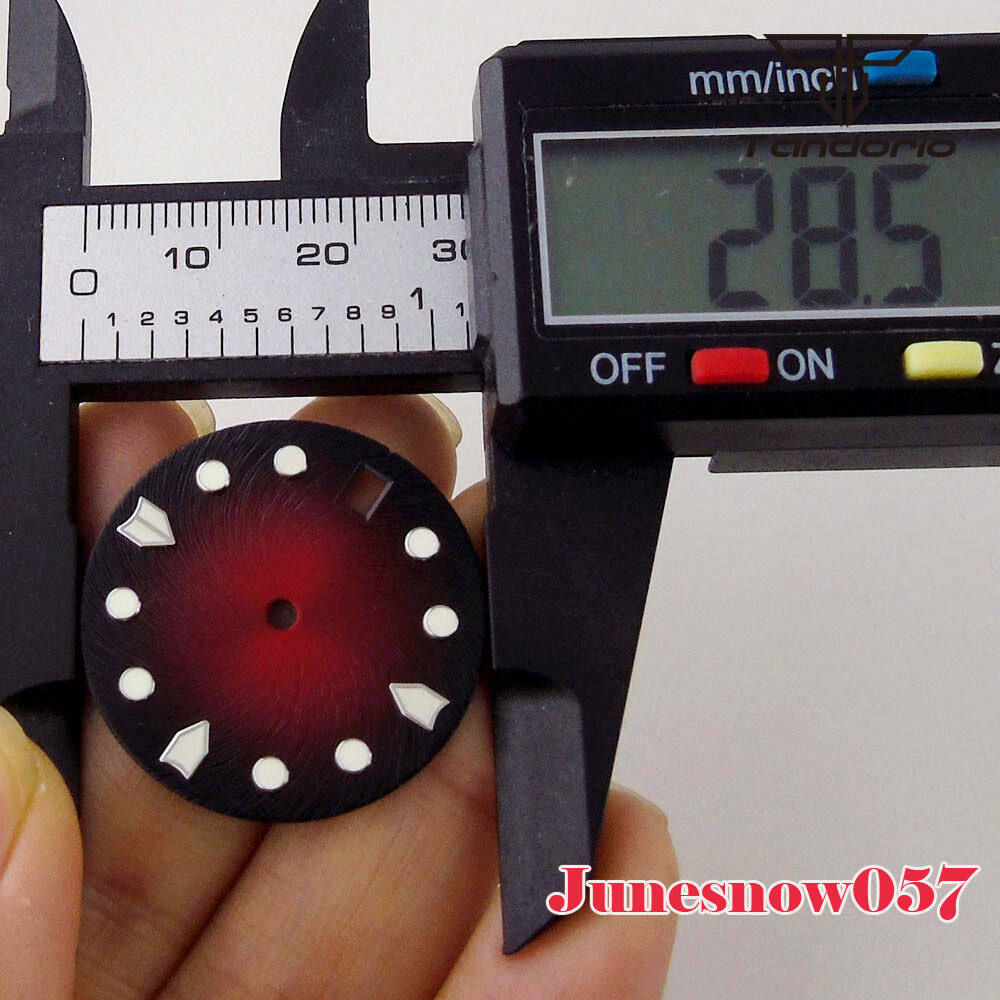 Accessories Parts 28.5mm Sterile Gradient Watch Men Lume Dial Fit NH35A NH36 SKX