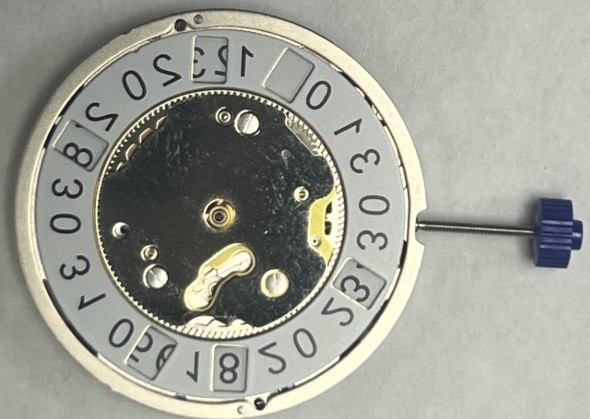 Ronda Watch Movement 4120B Big Date at 12:00