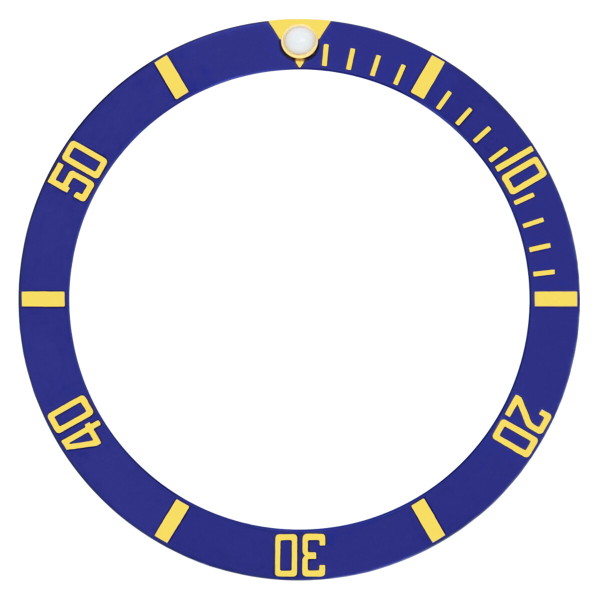 BEZEL INSERT ALUMINUM FOR ROLEX SUBMARINER BLUE 16610 16610LV 16613 GOLD FONTS