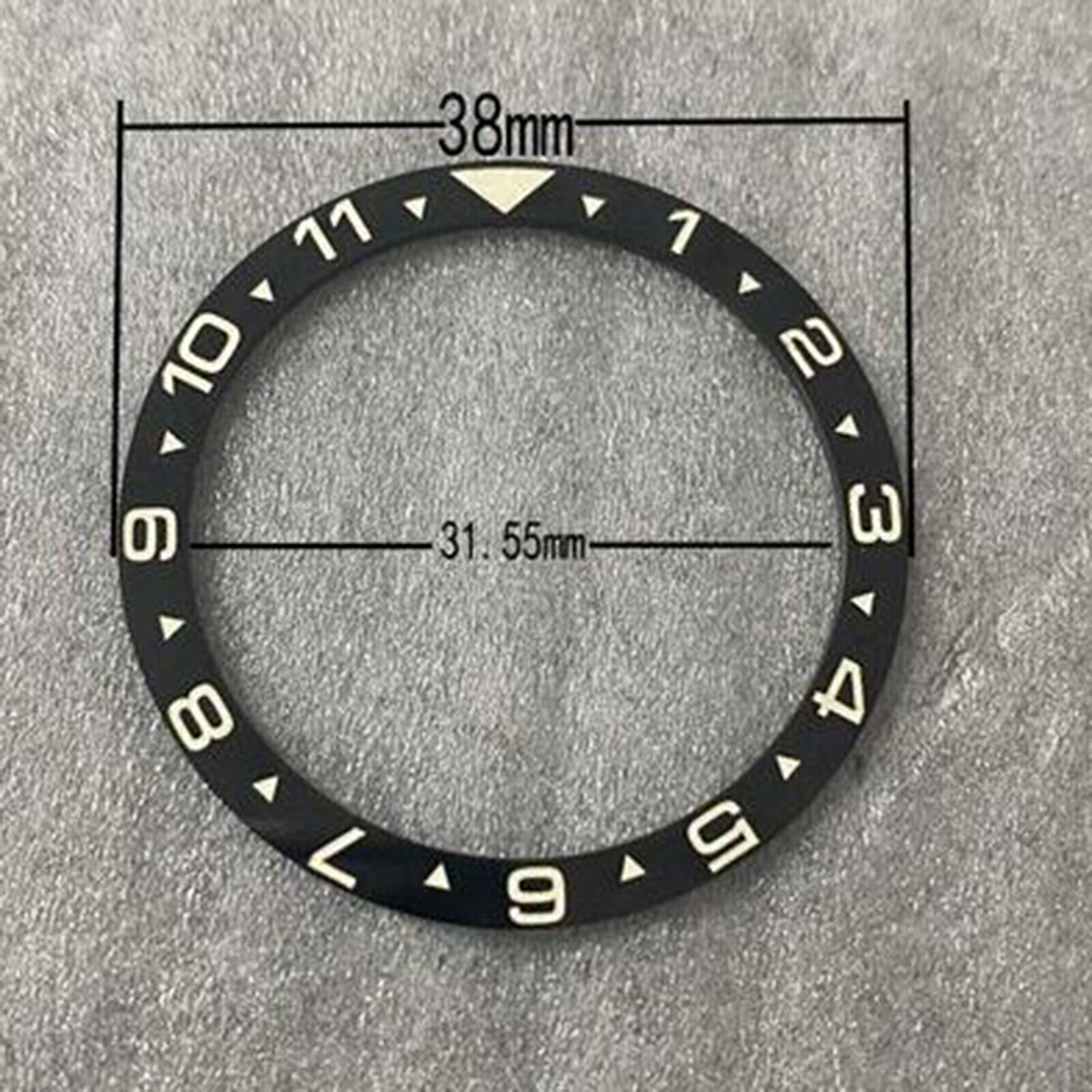 Flat Watch Ring Mouth Watch Bezel Insert 38mm*31.5mm Diameter Ceramic/Aluminum