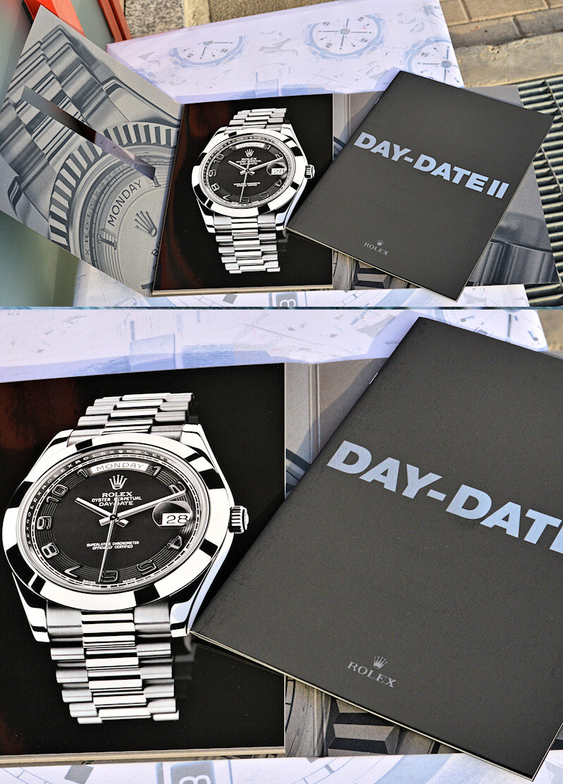 Rarissima documentazione ROLEX presentazione DAY-DATE II nuova d’epoca