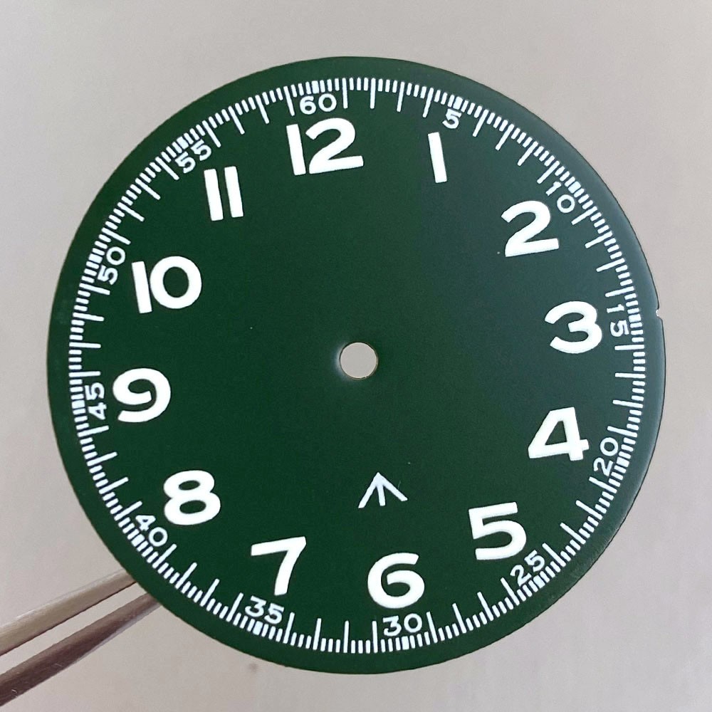 New 33.5mm Luminous Field Pilot Watch Dial Face Fit NH35 ETA2824 Miyota8215 VH31