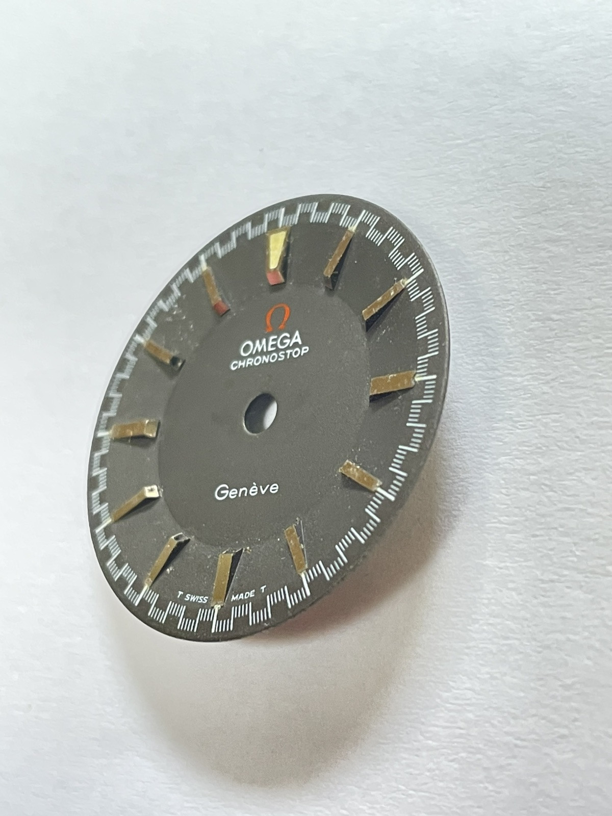 Used Omega Chronostop Dial 145.0010 145.009 28.5mm Diameter