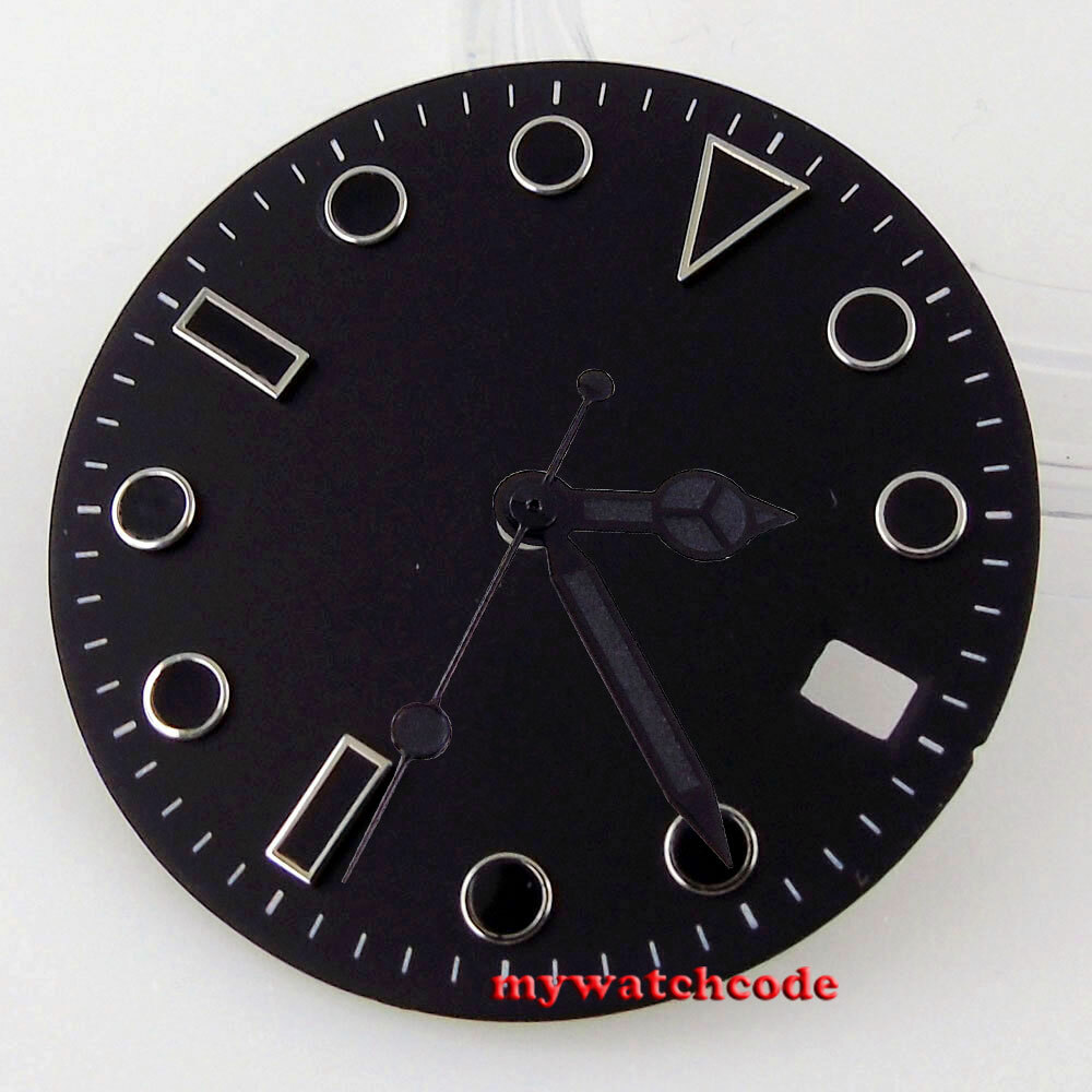 28.5mm Black Watch Dial for eta 2824 2836 8215 8205 NH35 NH36 ST1612 Movement