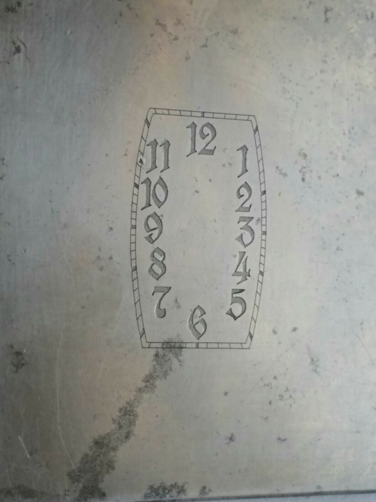 Vintage printing plate for the wrist watch dial refinishing