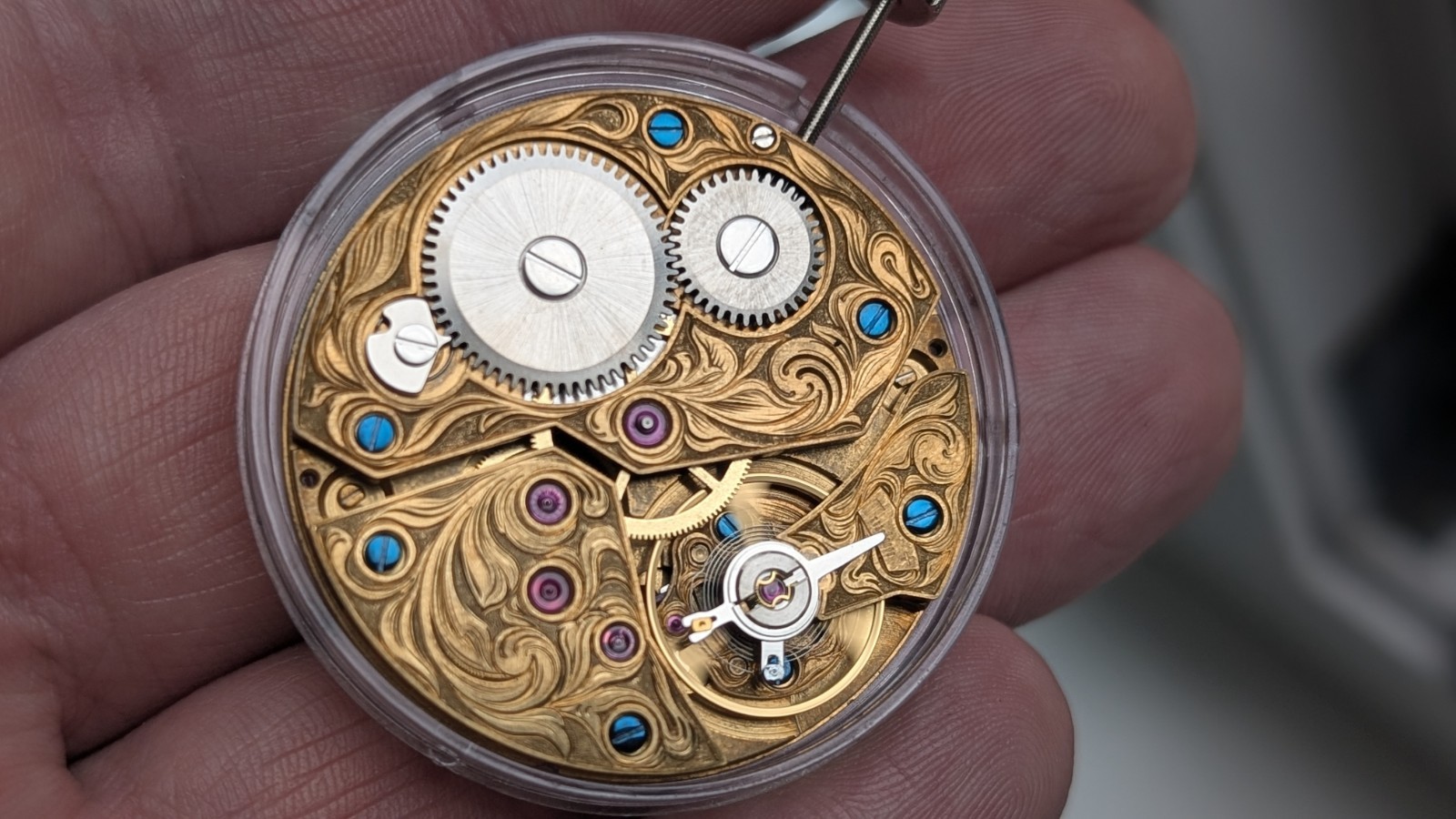 New ST3600 Mechanical Watch Movement – Hand-Engraved, Gold-Plated (6497)