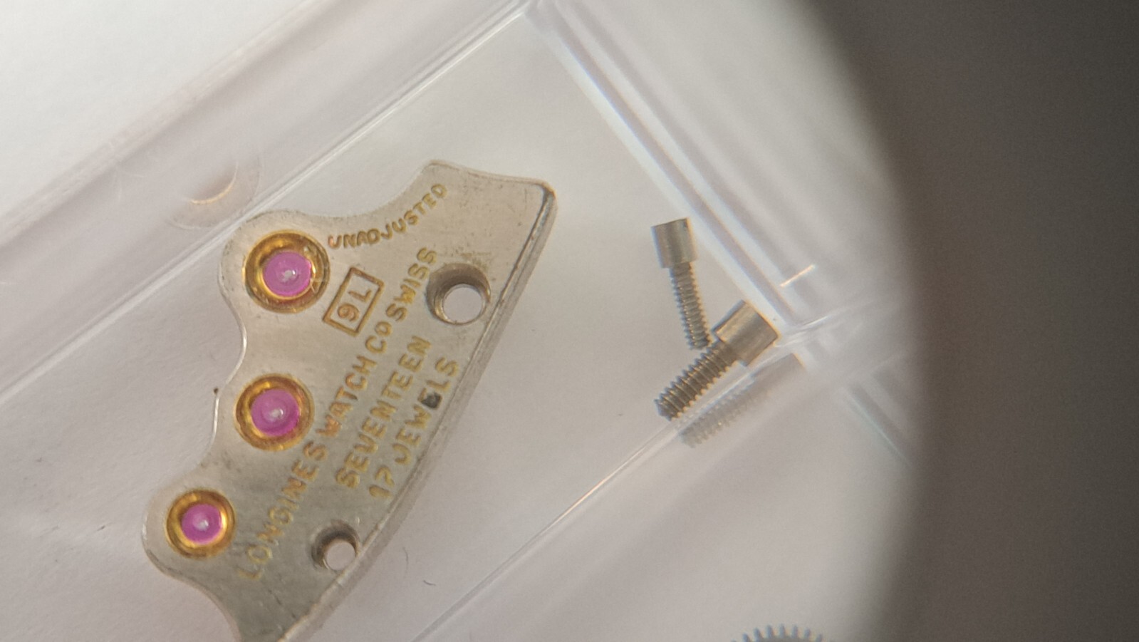 Longines 9L 25.17 Bridge and 2 SCREWS for watch repair
