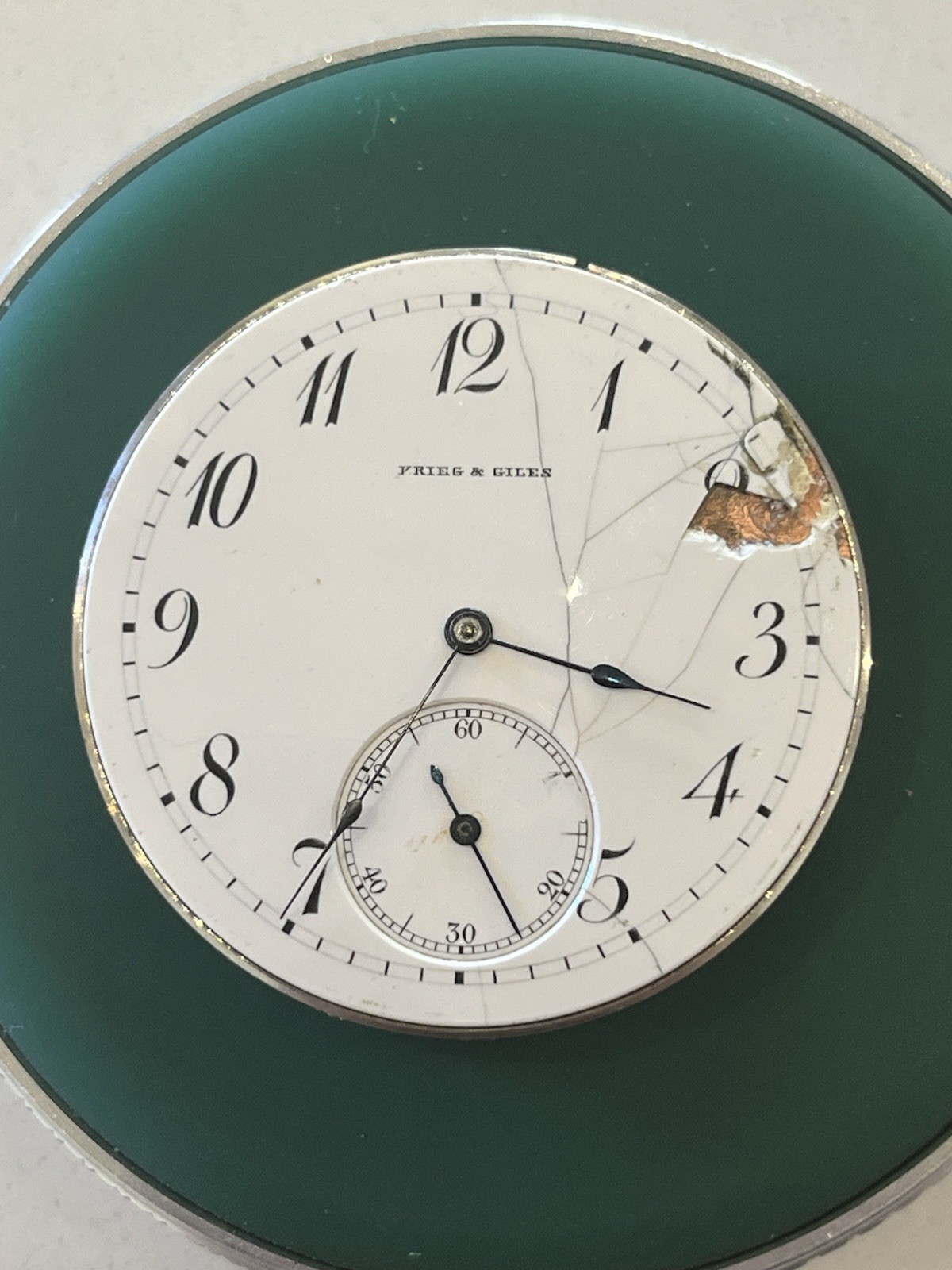 Beautifully Finished RUNNING Agassiz 12s Private Label Pocket Watch Movement 17j
