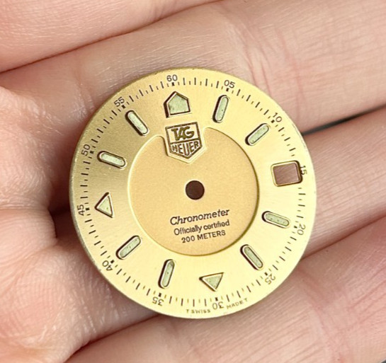 Tag Heuer Champagne colour 200 meter Chronometer WH5252 watch dial and hands