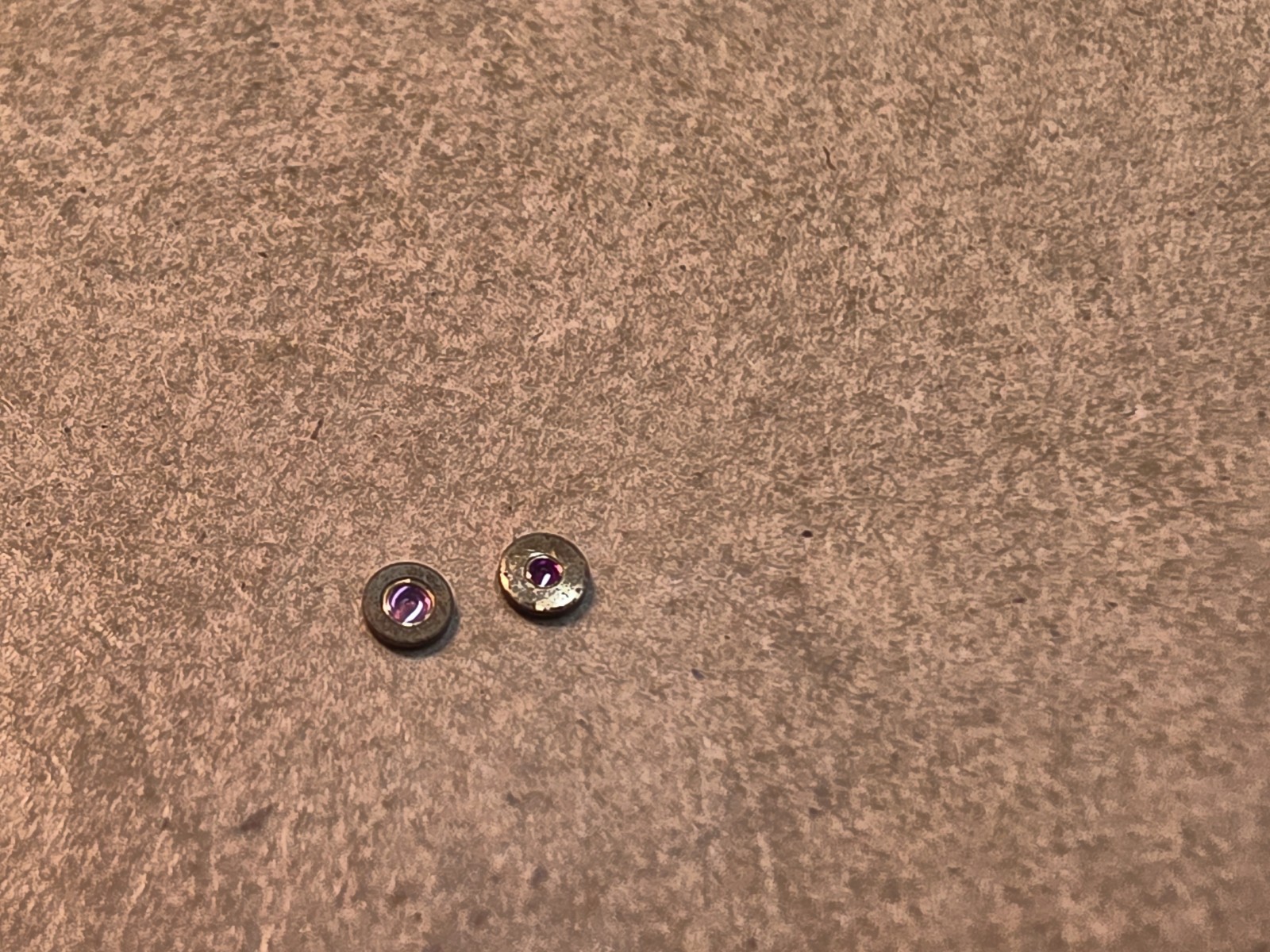 Set Of 2 NOS Hamilton 16s Hole 11 Upper & Lower Balance Jewels PN 465 & 466
