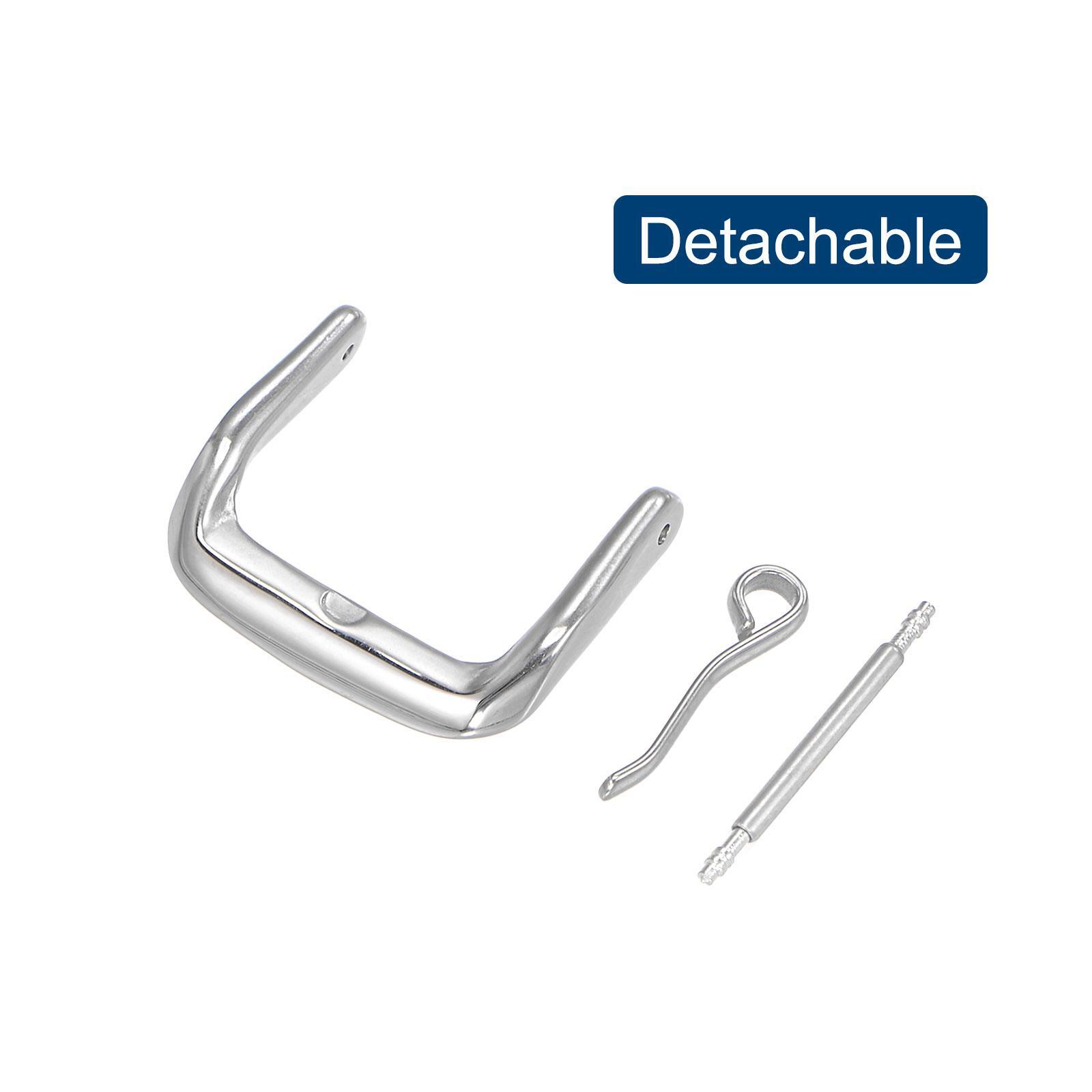 Buckle strap watch, 316 polished steel, silver for 16mm 2pcs