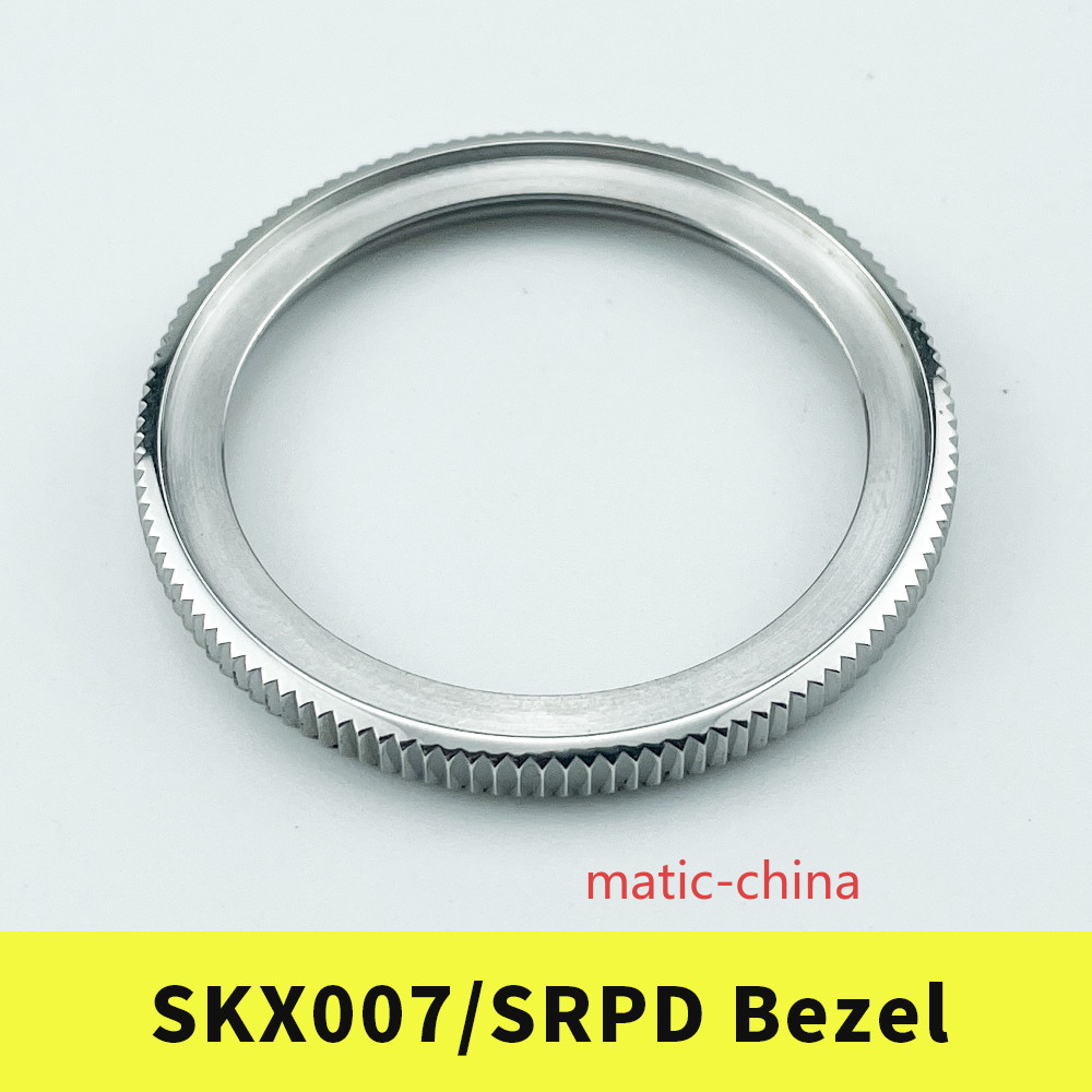 Coin Edge Silver Polished Finish 316L Stainless Steel Bezel SKX007/SKX175/SRPD