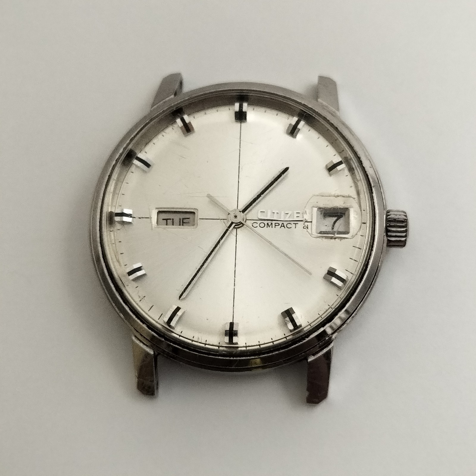 FOR PARTS Citizen Auto Dater Compact 21 Jewels Automatic Watch Head 70701309