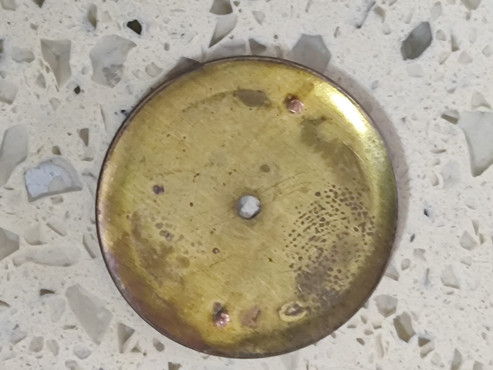 Vintage 1940s MILUS Military Style watch part Dial Brown 27mm Used