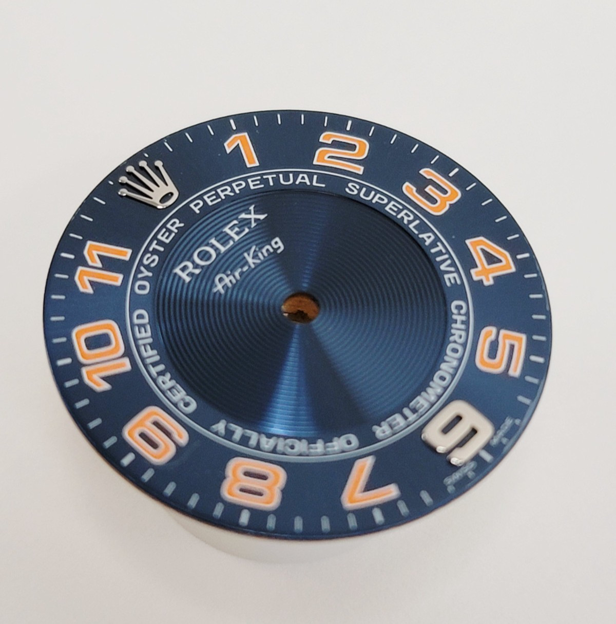 Genuine Rolex Dial Blue Concentric Air-king with Arabic Markers 34mm, 124424