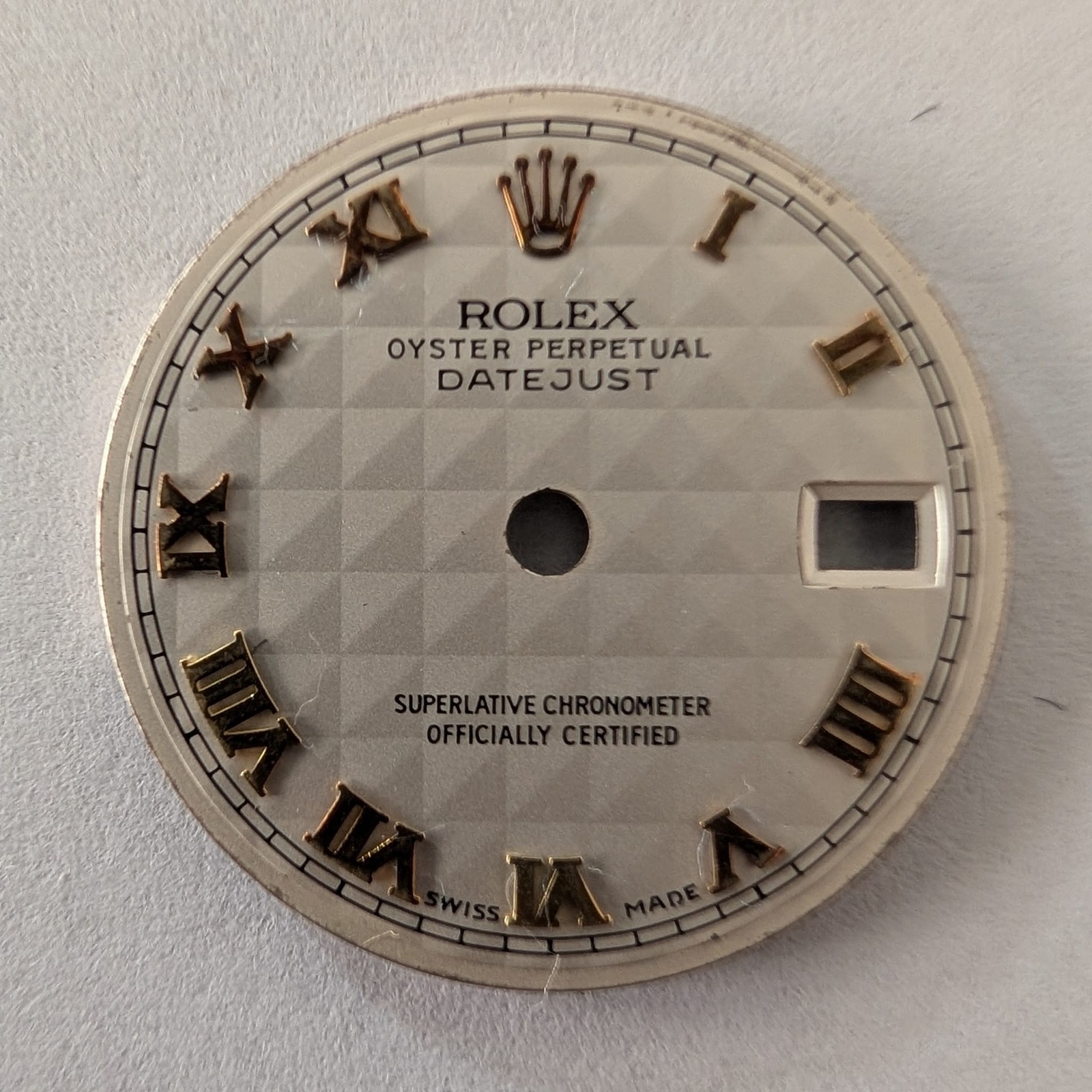 ROLEX OP DATEJUST 26MM LADIES PYRAMID CREAM DIAL FAIR CONDITION 69173