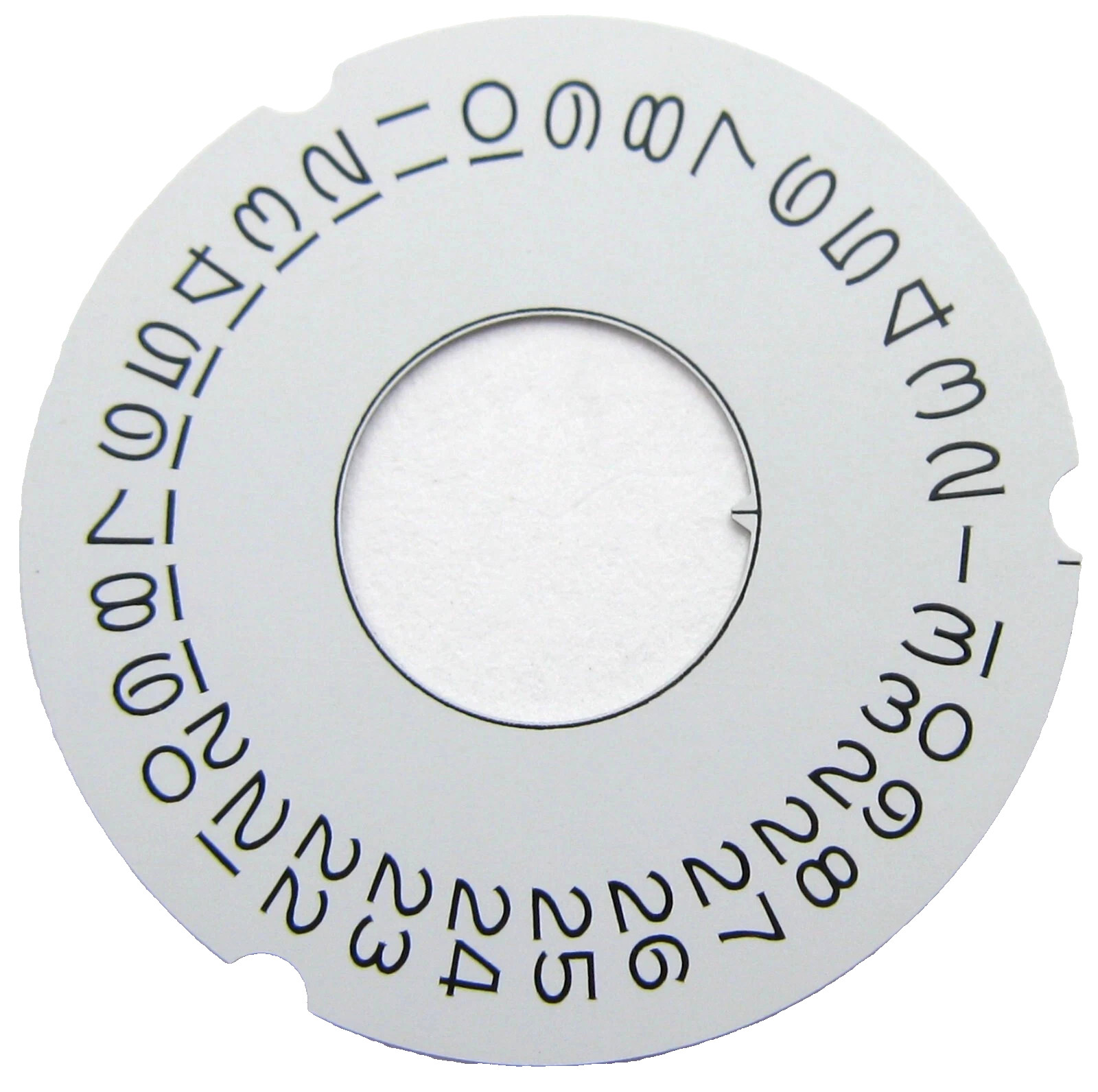 Genuine Rolex watch 3055 part Calendar Date disc 5134 White