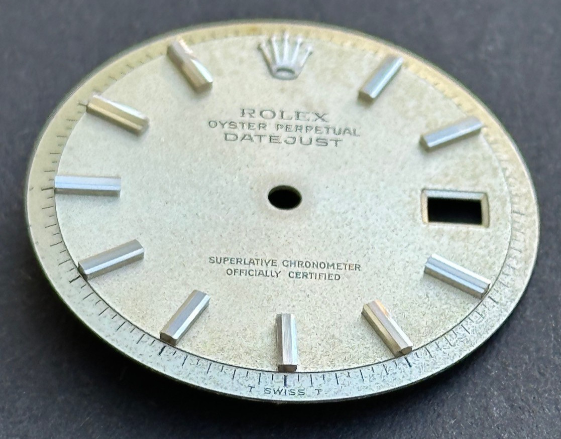 Vintage Rolex Oyster Perpertual Datejust Watch Dial For 36mm Case 1601 1603 1600