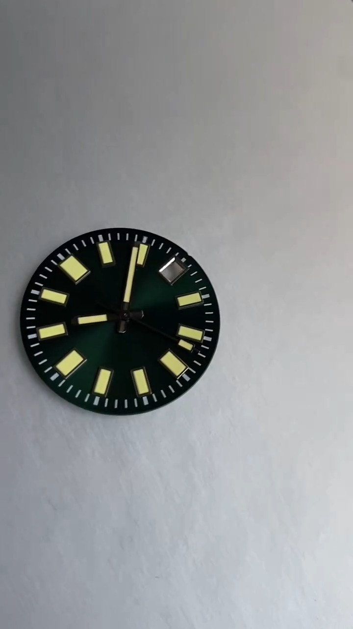 29mm 62MAS Green Luminous Watch Dial Face For NH35 NH36 ETA2824 PT5000 Movement