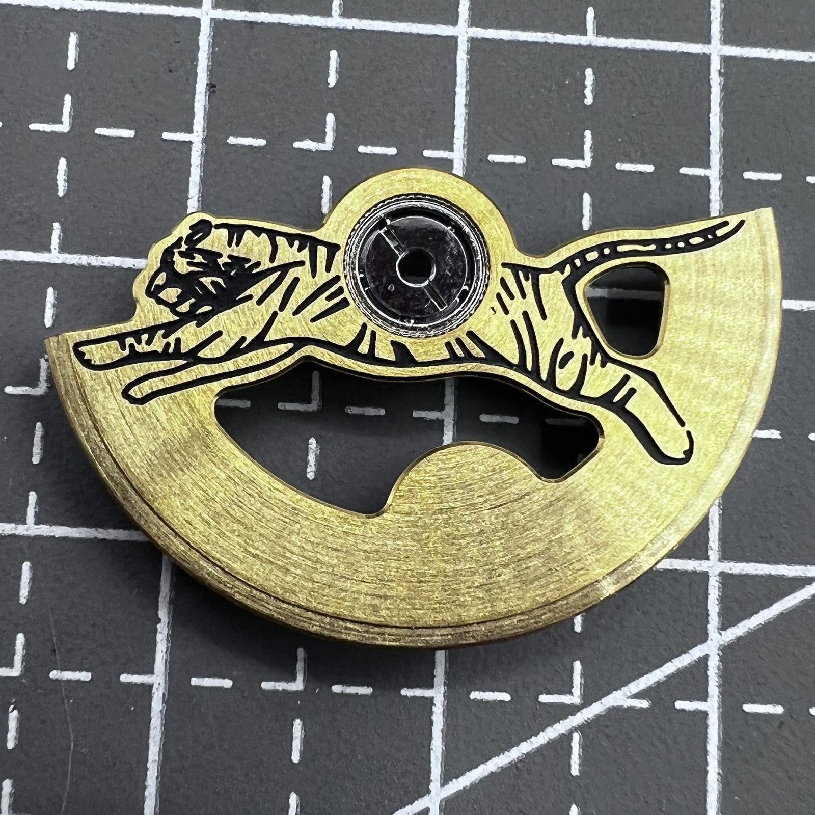 Golden Tiger Carved Rotor Oscillating Weight Compatible with Seiko NH35 NH36