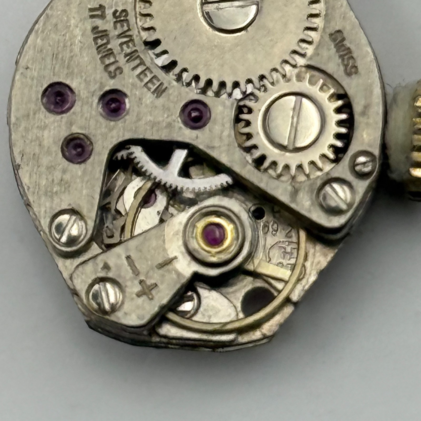 FHF 69-21 Watch Movement Nivada Swiss 17 Jewels Manual Wind Parts Repair 15.3mm