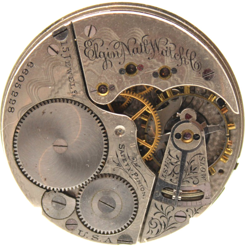 1897 ELGIN POCKET WATCH MOVEMENT 6605228 GRADE: 158 16s 15j (FL)