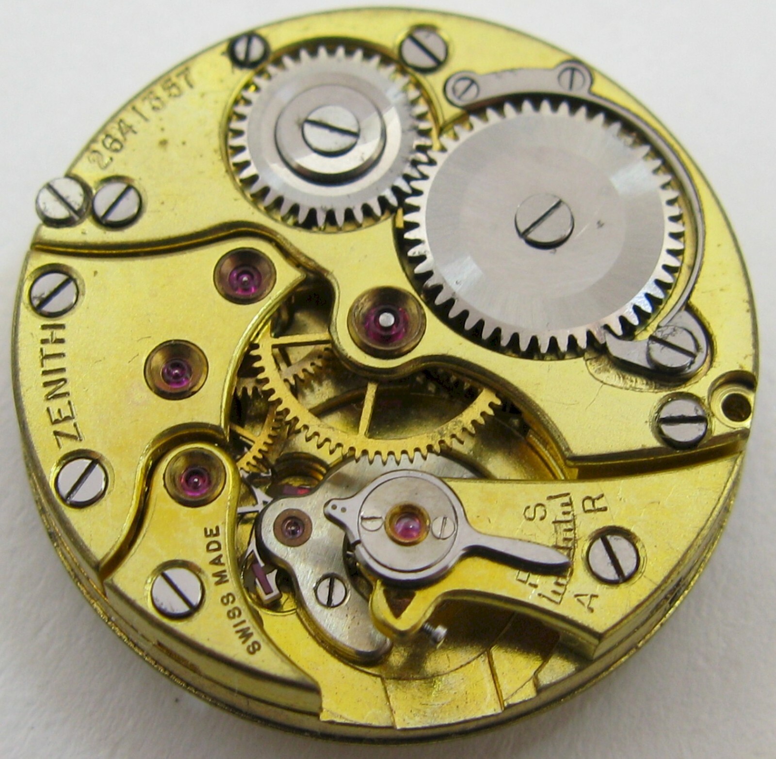 Zenith 8 3/4 INCOMPLETE lady watch movement for parts * setting model 1 *