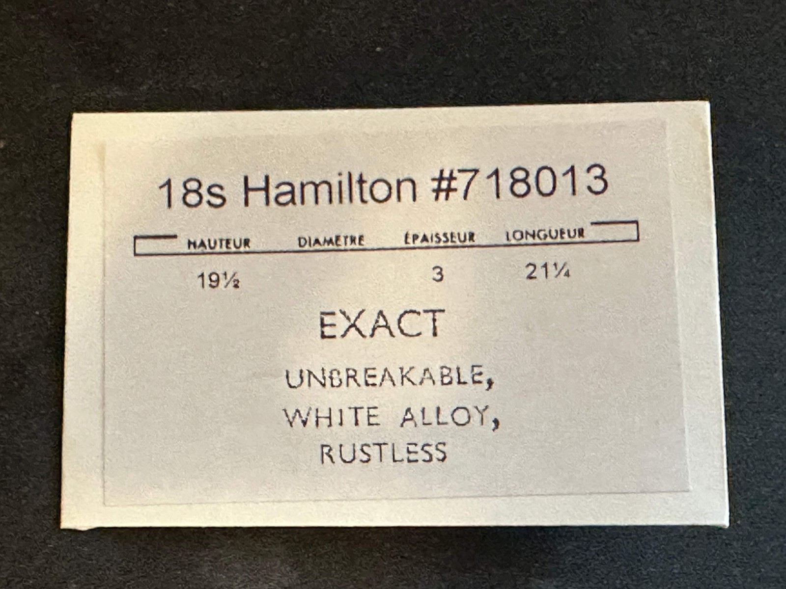 Hamilton 12s Mainspring No. 1228 / 3028 (EXACT) – Alloy